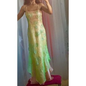 Layered Orange/Green Beaded